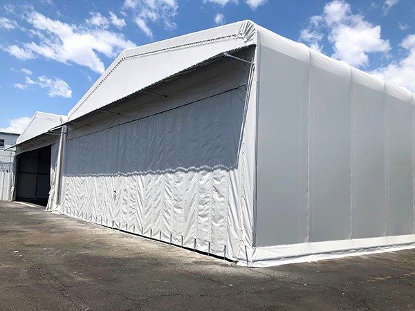 グローバルタイガーのテント倉庫施工事例1