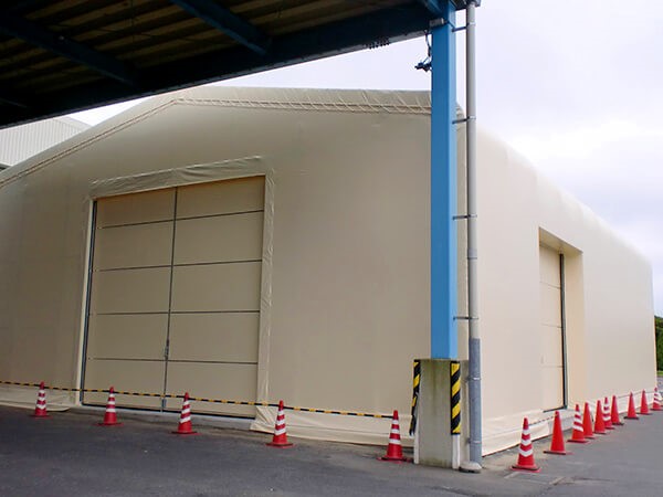 グローバルタイガーのテント倉庫施工事例4