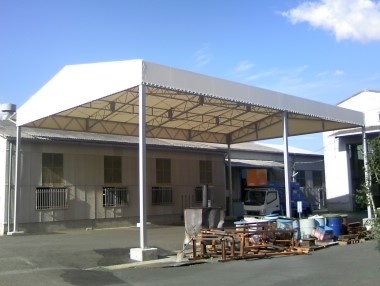 ヒノデのテント倉庫施工事例4
