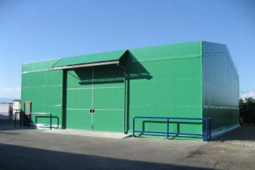 テント倉庫施工事例1